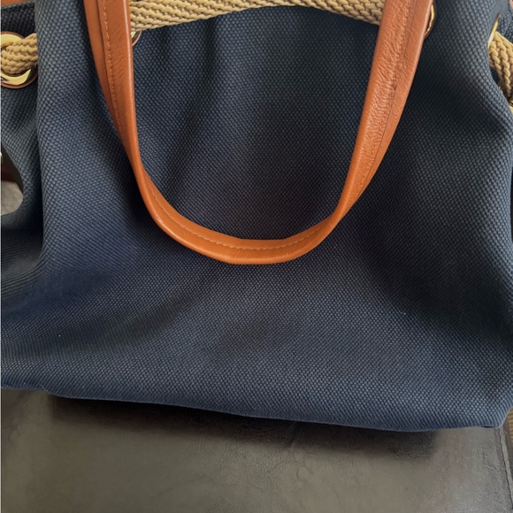 Michael Kors Navy and Brown Shoulder Bag - Picture 2 of 8